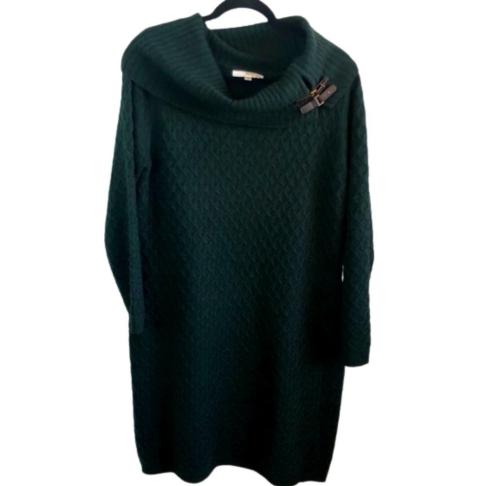 Studio One Green Equestrian buckle Sweater dress size XL